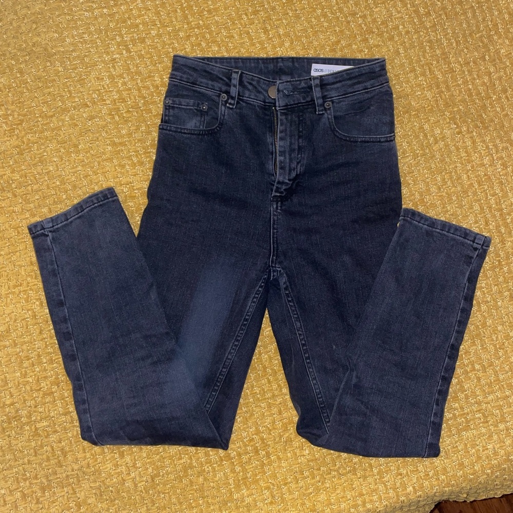 ASOS denim washed black jeans.